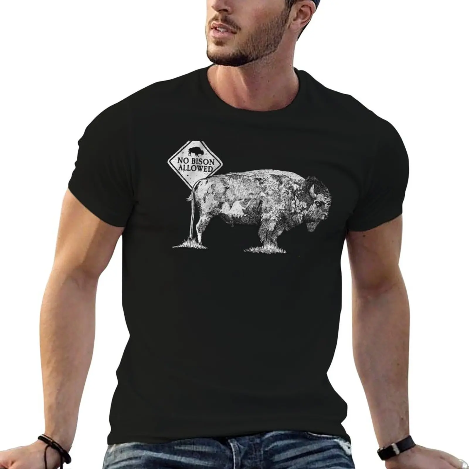 

Bison Time T-Shirt summer tops baggy shirts graphic shirts clothes for men