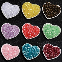 50pcs 8mm Resin Cat Eye Beads Multicolor Loose Spacer Beads for Jewelry Making DIY Cute Bracelets Necklace Crafts Supplies