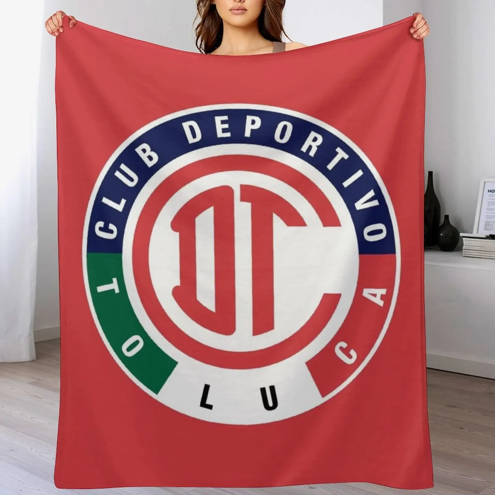 Deportivo Toluca Futbol Club Mexican Diablos Rojos Throw Blanket cosplay anime Softest Bed Fashionable Blankets