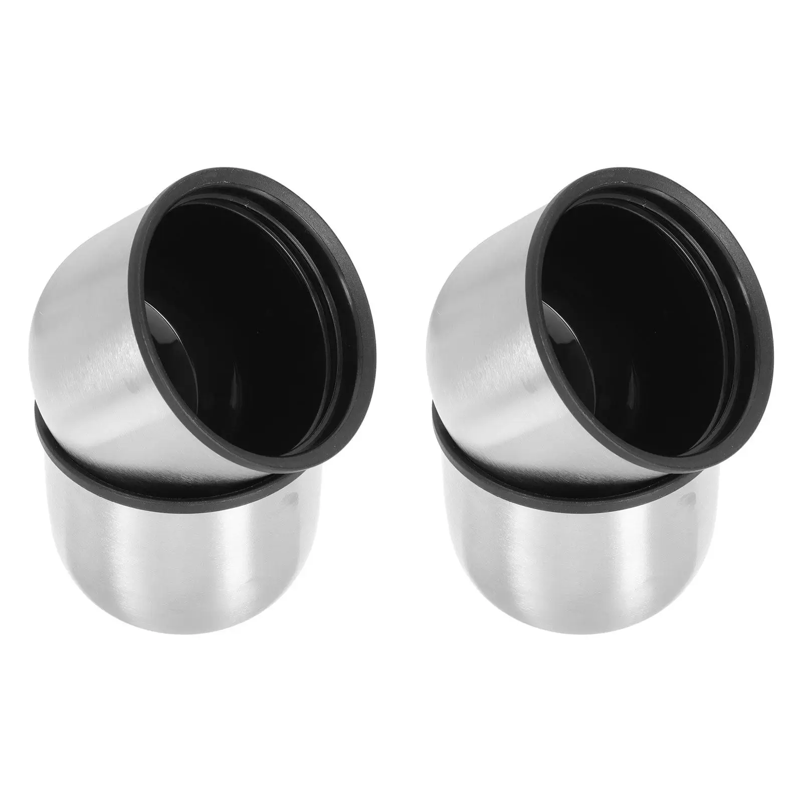 4Pcs High-Class Stainless Steel Vacuum Cup Lids Warm-Keeping Leak-Proof Hygienic Cup Covers for Travel Camping Office