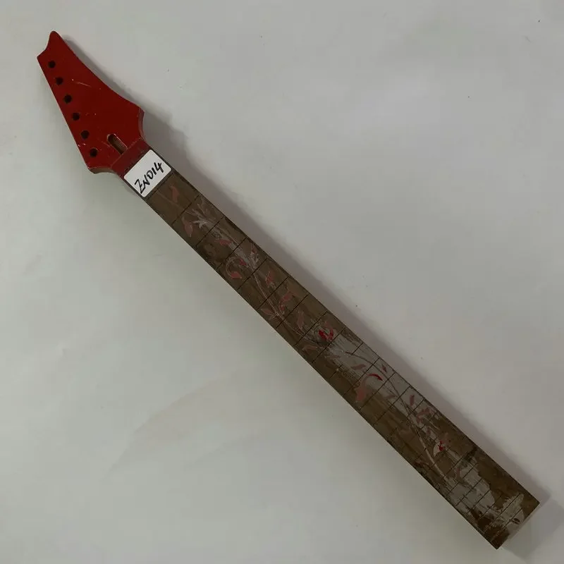 

EN014 Custom Order Floyd Rose Electric Guitar Unfinished Guitar Neck No Frets with Damages Cracks Tree of Life Inlay for DIY