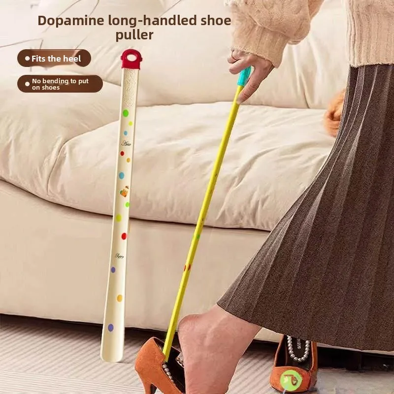 

Длинная ложка для обуви с ручкой, для домашнего использования, из прочного пластика, проста в использовании, для беременных женщин и пожилых людей, позволяет надевать обувь не наклоняясь.