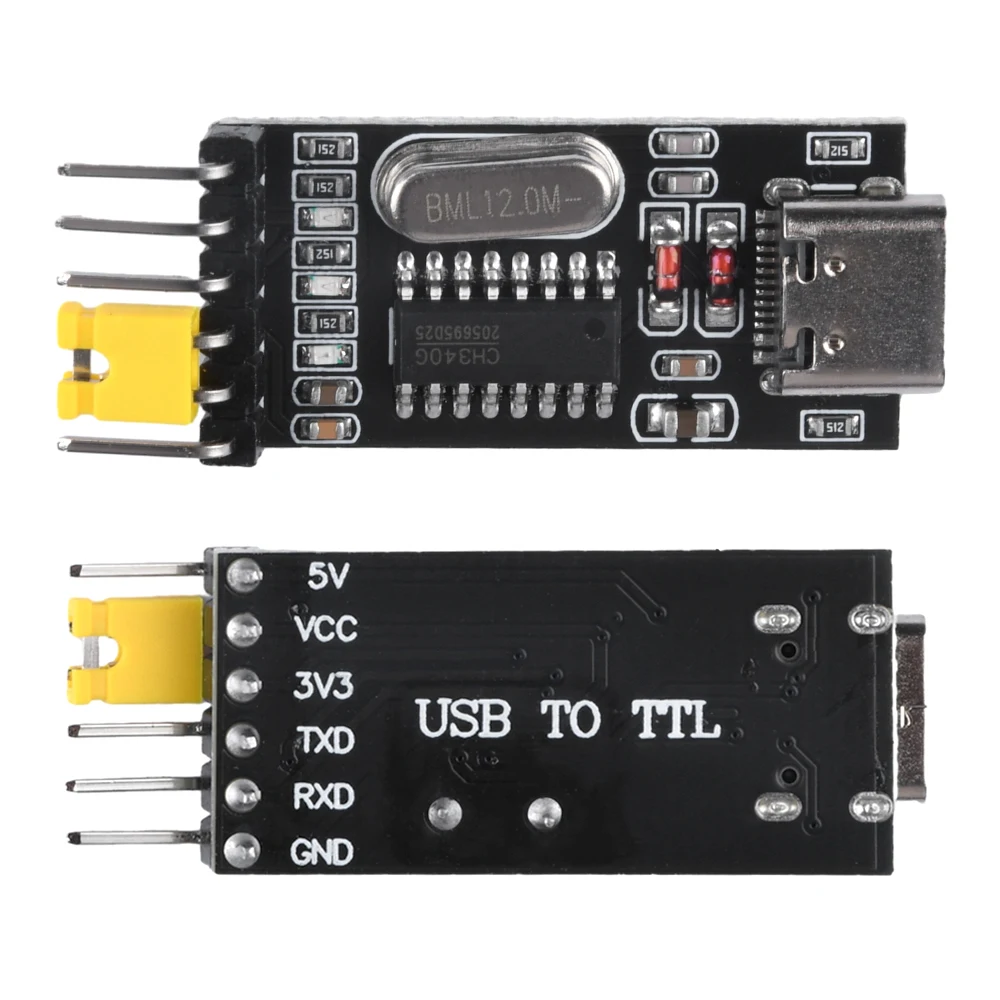 TYPE-C Male Female CH340G CH340 3.3V 5V Switch USB to TTL Converter UART Module For Phone Tablets Computers Directly Connected