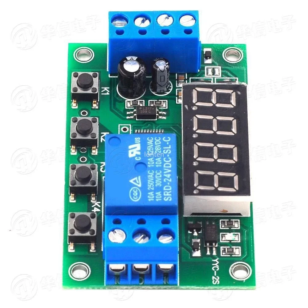 (10PCS/Pack)One relay module cycle trigger delay, power-off delay timing circuit switch YYC-2S 24V