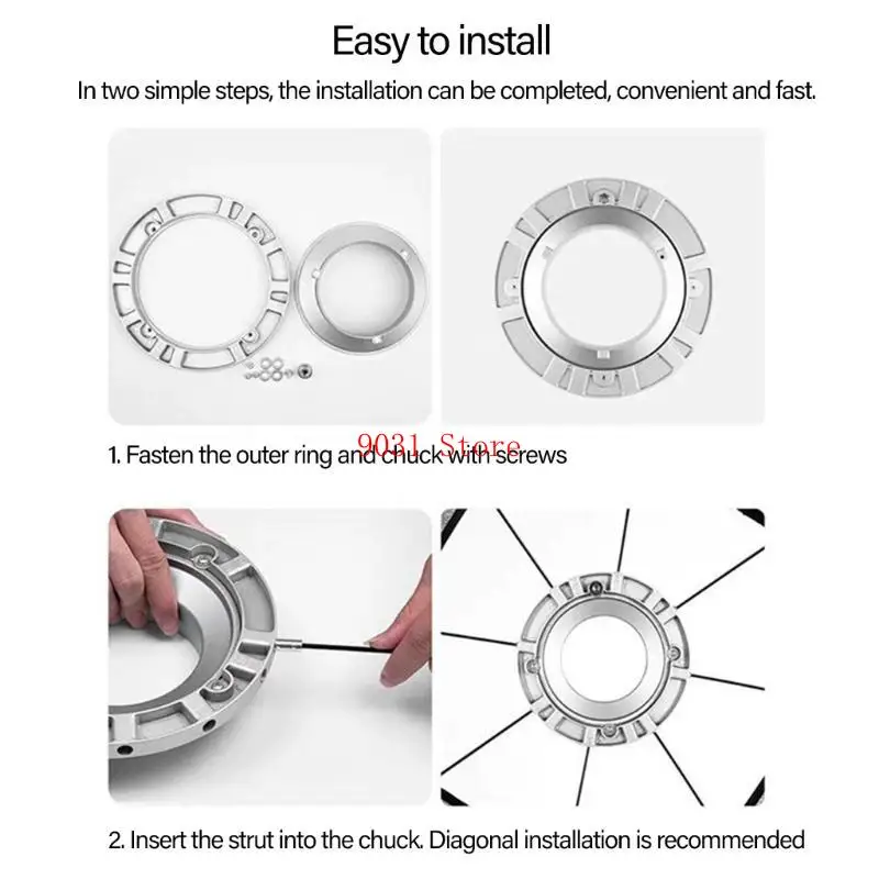 Metal Bowen Mount Mount Softbox Speed ​​Ring