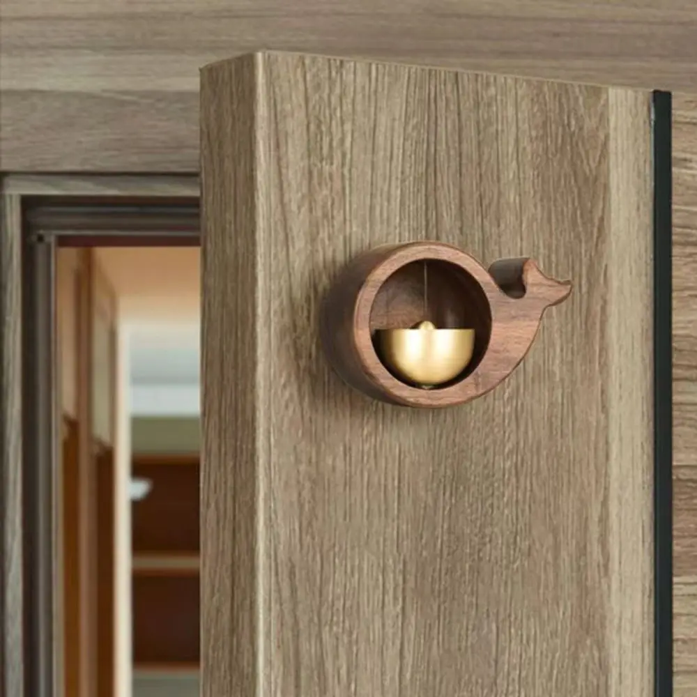 Wooden Doorbell Chime Magnetic Wooden Doorbell Wind Chime Wireless Doorbell Entrance Door Bell Decorative Wind Bell for Home