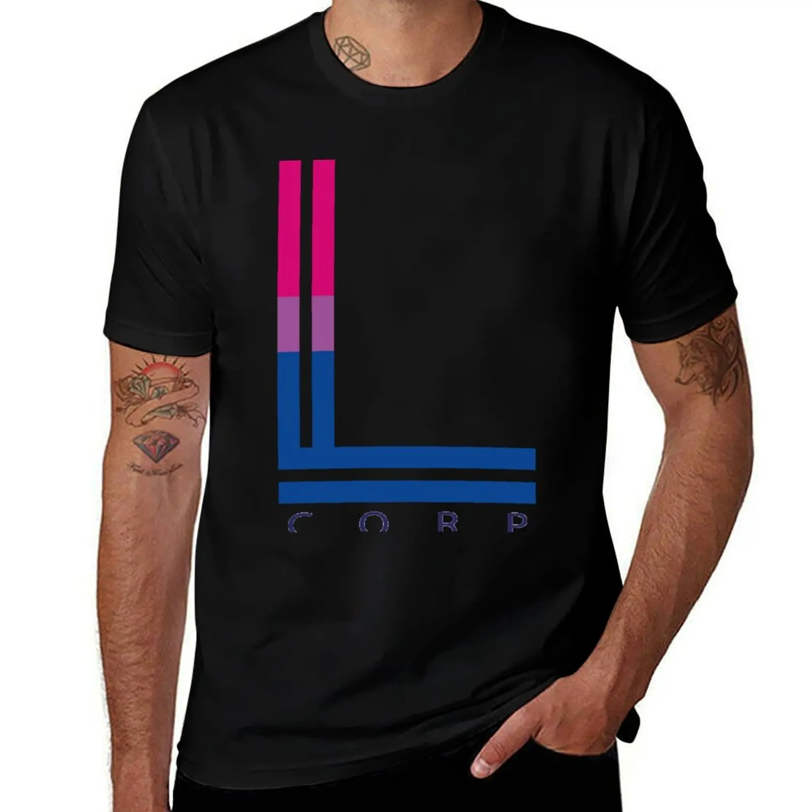 L-CORP Bi T-Shirt Casual Daily Outfit T-Shirt