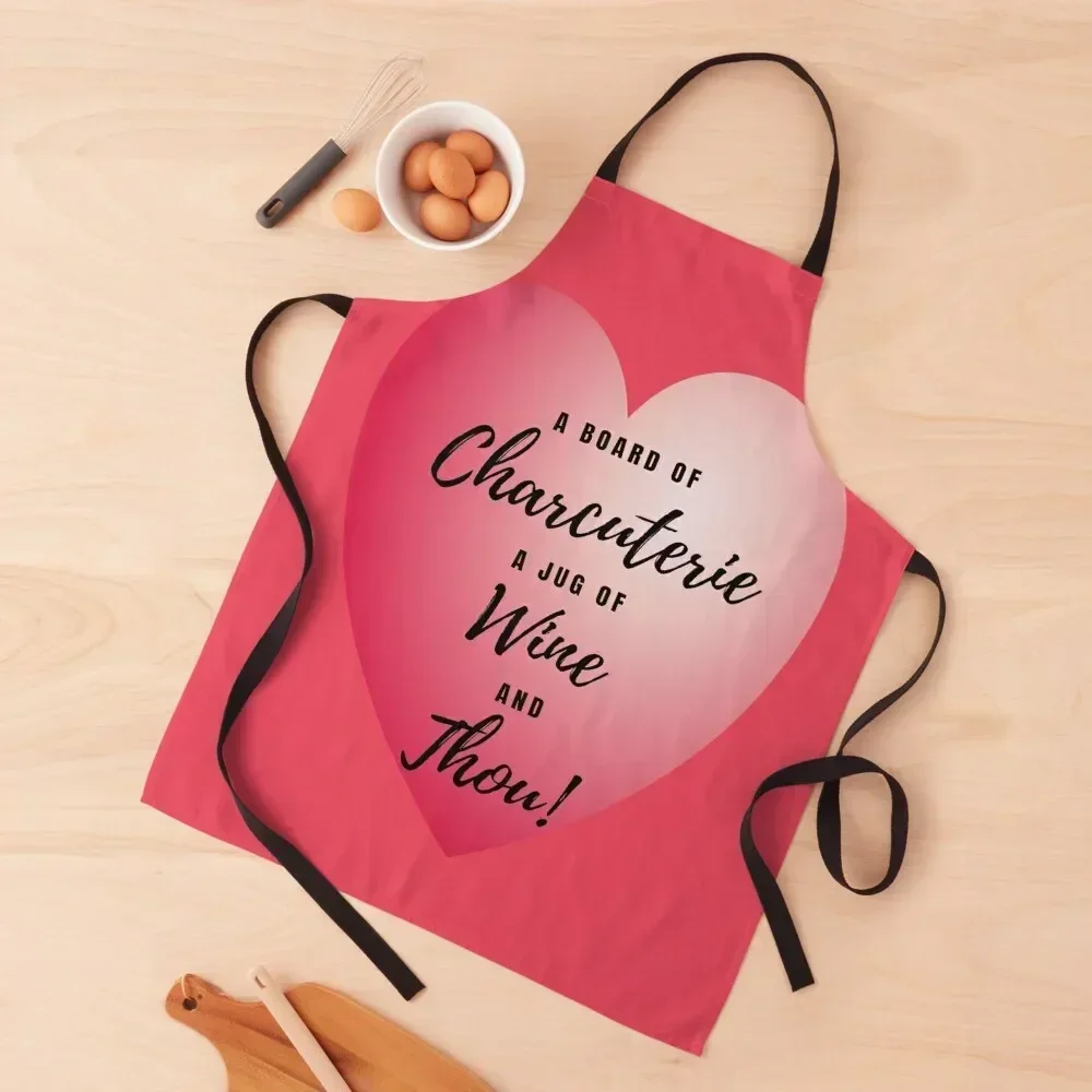 

Charcuterie Wine and Thou Apron For Man Haircut Cooking Kitchen And Home Items Customizable Woman Apron