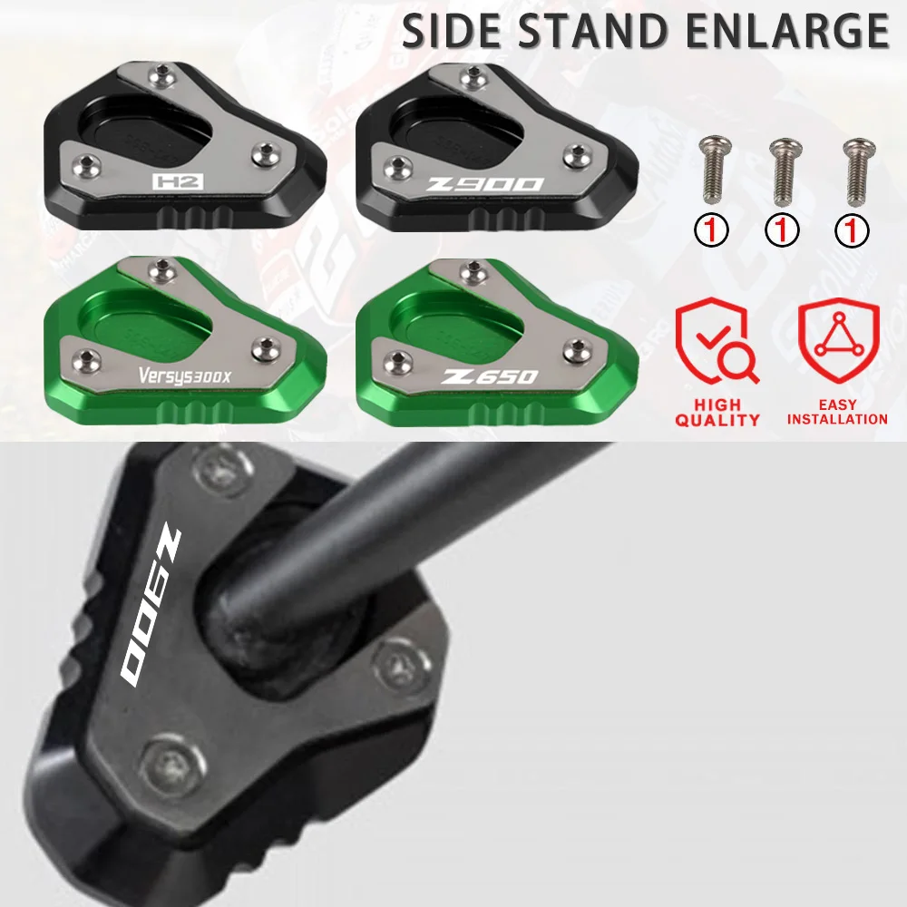 

2023 2022 Motorcycle Tool Kickstand Plate Pad Side Stand Enlarge For KAWASAKI VERSYS-X300 Z900 Z900RS Z650 NINJA650 Ninja H2 SX