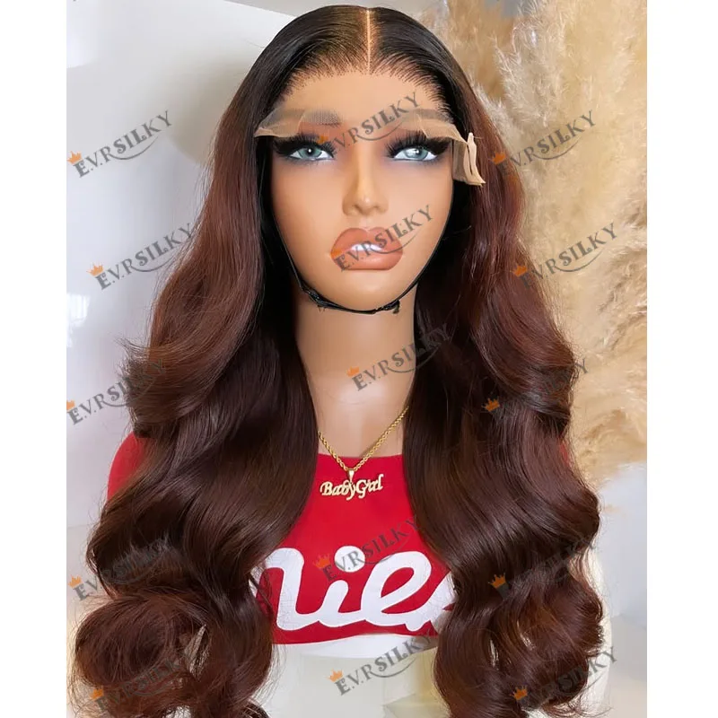 

Бесклеевые дешевые 5x5 HD парики из натуральных волос на кружеве для чернокожих женщин, предварительно выщипанные Ombre, красновато-коричневые объемные волны 360, кружевные фронтальные парики