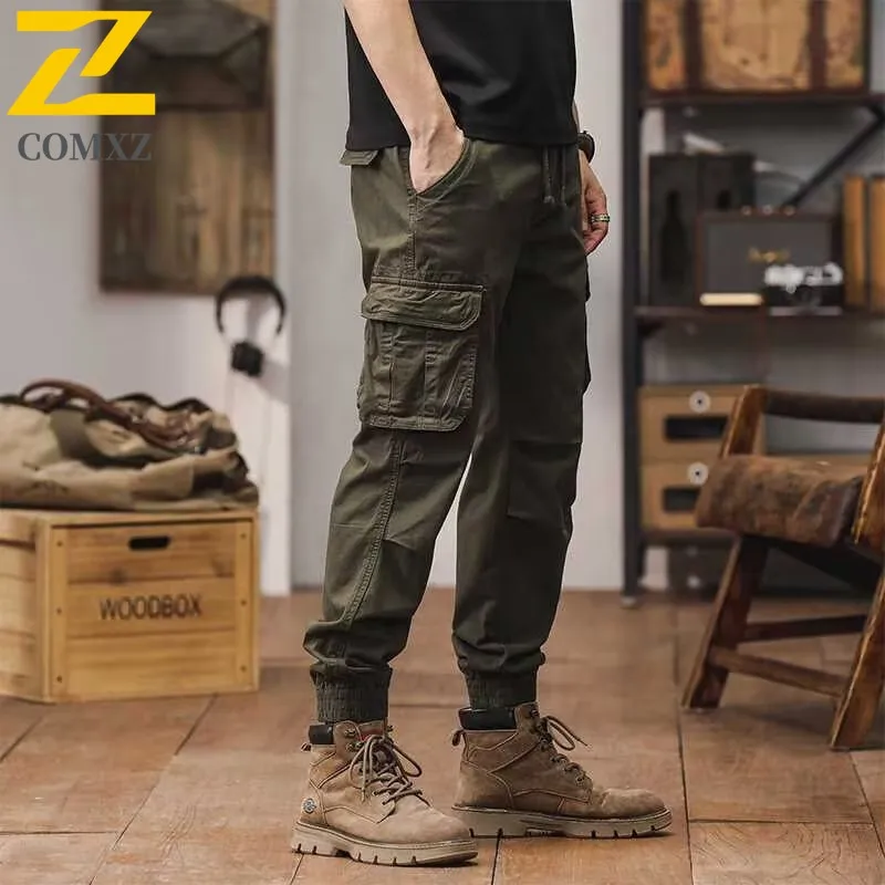 

Retro Cargo Pants 2025 Male Autumn New Trendy Streetwear Relaxed Casual Trousers Minimalist Versatile Wear Resistant Sweatpants