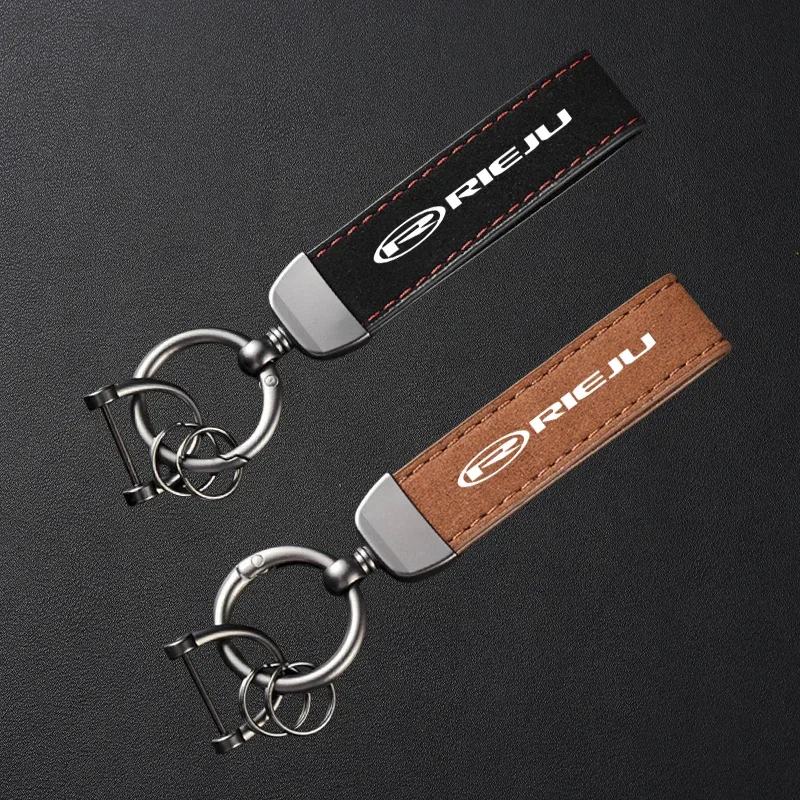 

High-Grade Leather Suede Keychain Motorcycle Keyring For RIEJU AVENTURA 500 500I 125 Aventura 125 500 Accessories