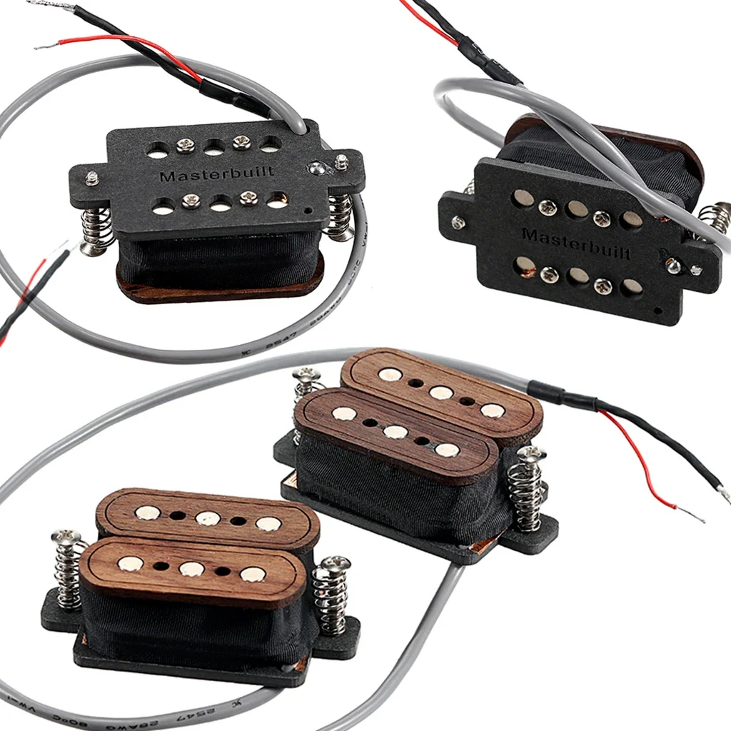 

‌ Набор 3-струнных звукоснимателей-хамбакеров (2 шт.) — гитарные звукосниматели из палисандра в коробке для сигар с теплым винтажным тоном ‌