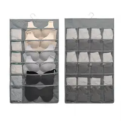 Excellent Space-saving Practical Hanging Bag Bra Storage Hanging Bag with Mesh Pocket for Wardrobe Underwear Organizer