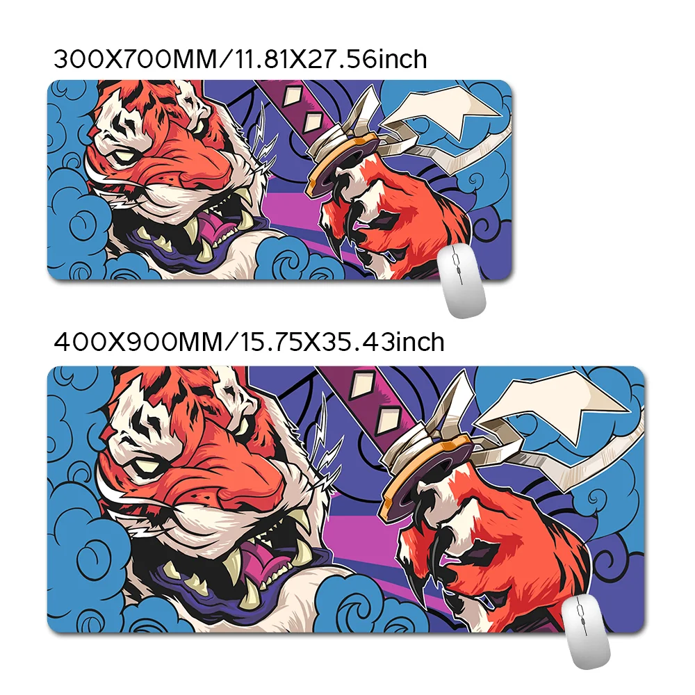 E-sports Tiger XXL Mouse Pad Gaming Laptops Mousepad Gamer Cute Carpet Rugs Keyboard Mat Desk Protector Anime Cartoon Mouse Pads