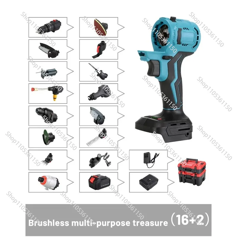 Cordless All-in-One Multi-function Power Tool Set Household Repair DIY 20 Head Options for Makita Batteries Plastic Hard Case view 6