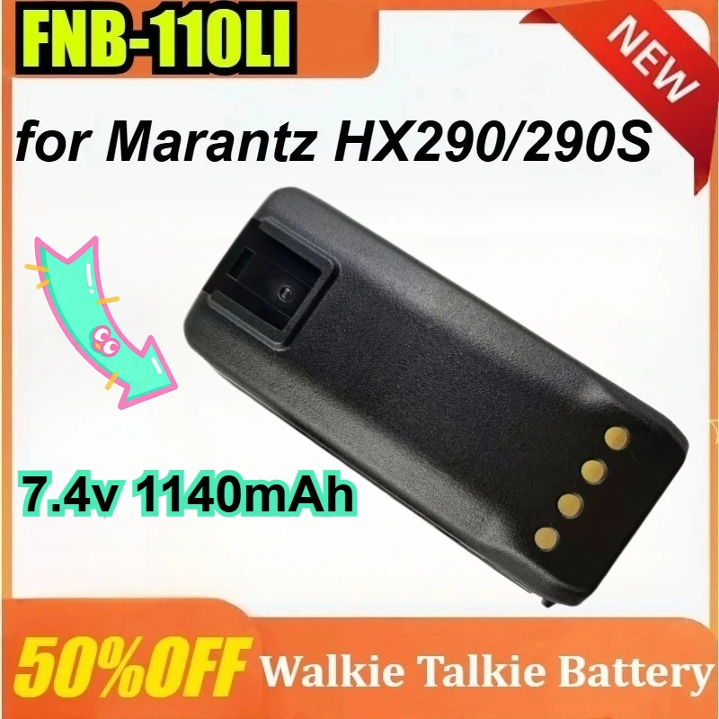 

Аккумулятор FNB-110LI 7.4В 1140мАч Li-ion для раций Marantz HX290/290S, перезаряжаемый