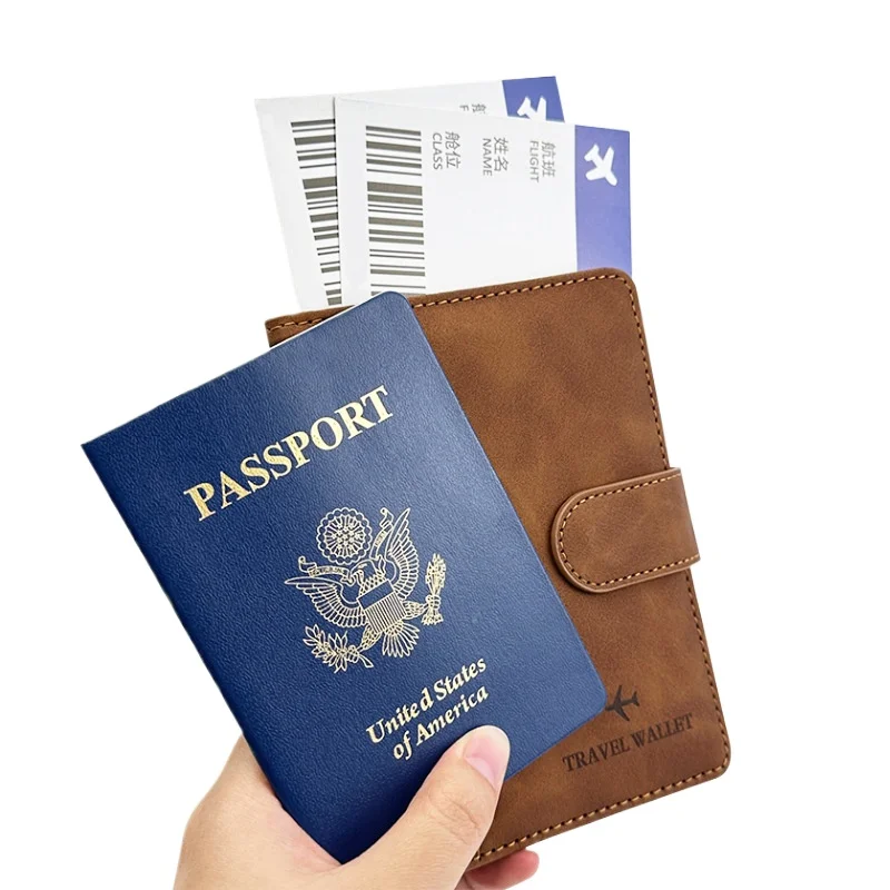 

Держатель для паспорта из искусственной кожи, дорожный кошелек, стоп, RFID-обложки для паспорта, магнитная пряжка, сумка для паспорта, держатель для удостоверения личности, держатель для воздушных билетов