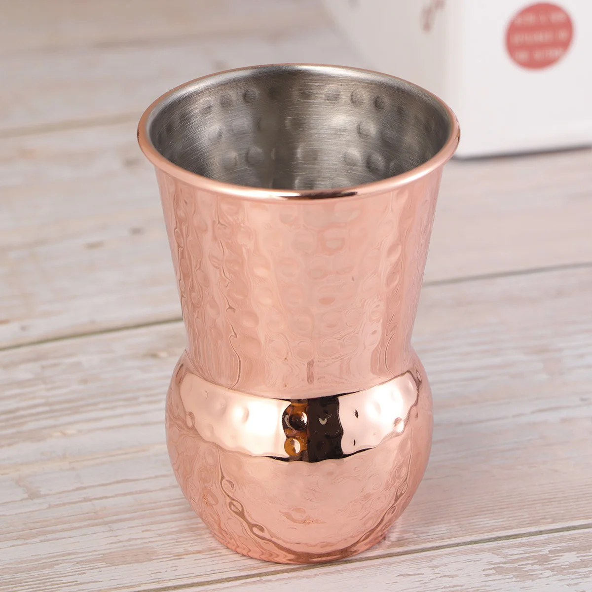

Rose Copper Cup 400ml Stainless Steel Insulated Shot Glass for Parties Bar Moscow Mule Wine Goblet Highball
