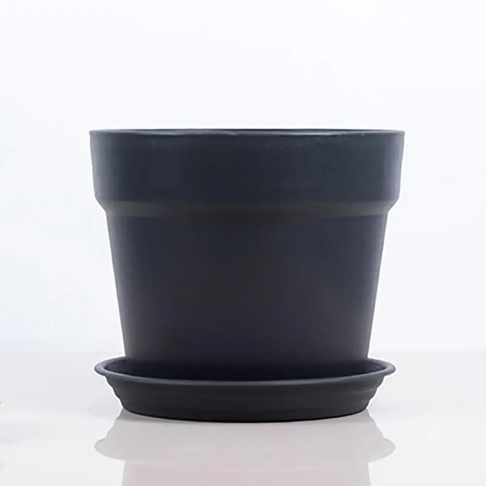 

Small Plastic Planters Decorative Flower Pots with Drainage Hole for Indoor Outdoor Plants Set of 6 Reusable for Houseplants