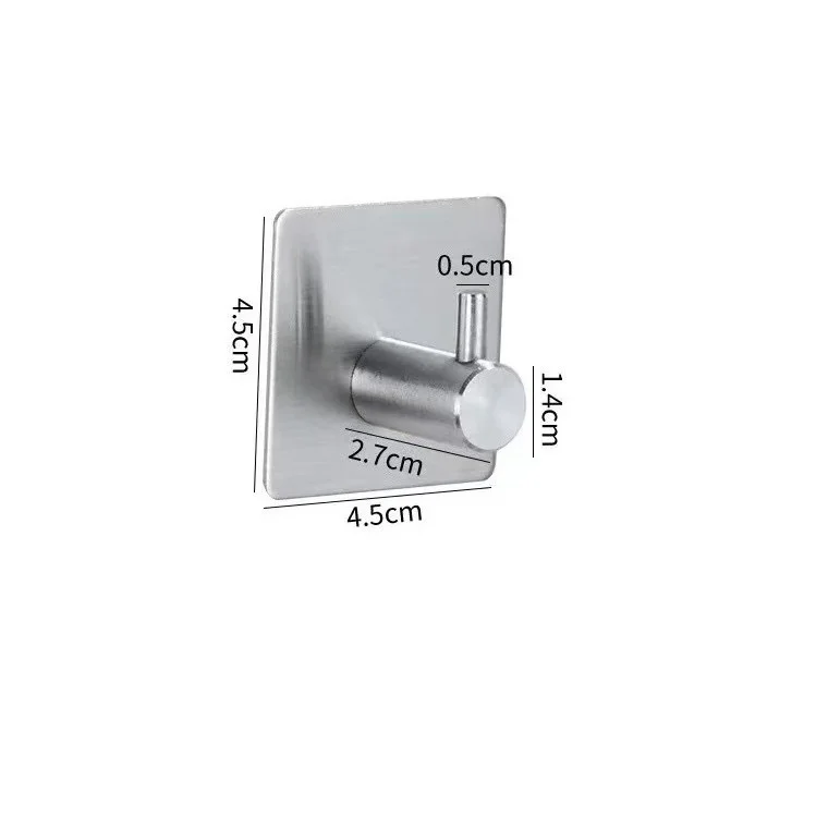 Adhesive Heavy Duty Wall Hook Waterproof Stainless Steel, Mounting - Bathroom and Bedroom