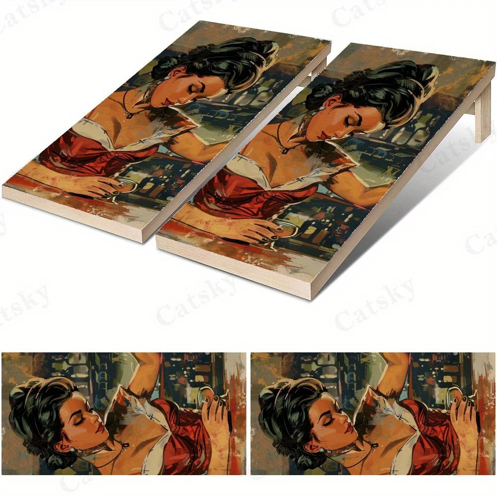 

Vintage Girl Pouring Wine Sticker,High Value! 2D Flat Vinyl Sandboard Decals - Budget-Friendly and High Value, Bubble-Free and E