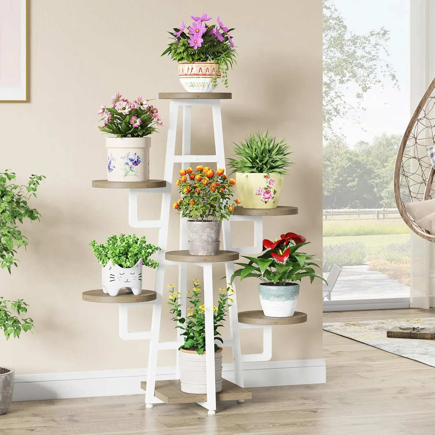 

Plant Stand Indoor, Tall Plant Shelf,Plant Pots Holder Rack Flower Stand Shelf Planter Organizer for Living Room Balcony Garden