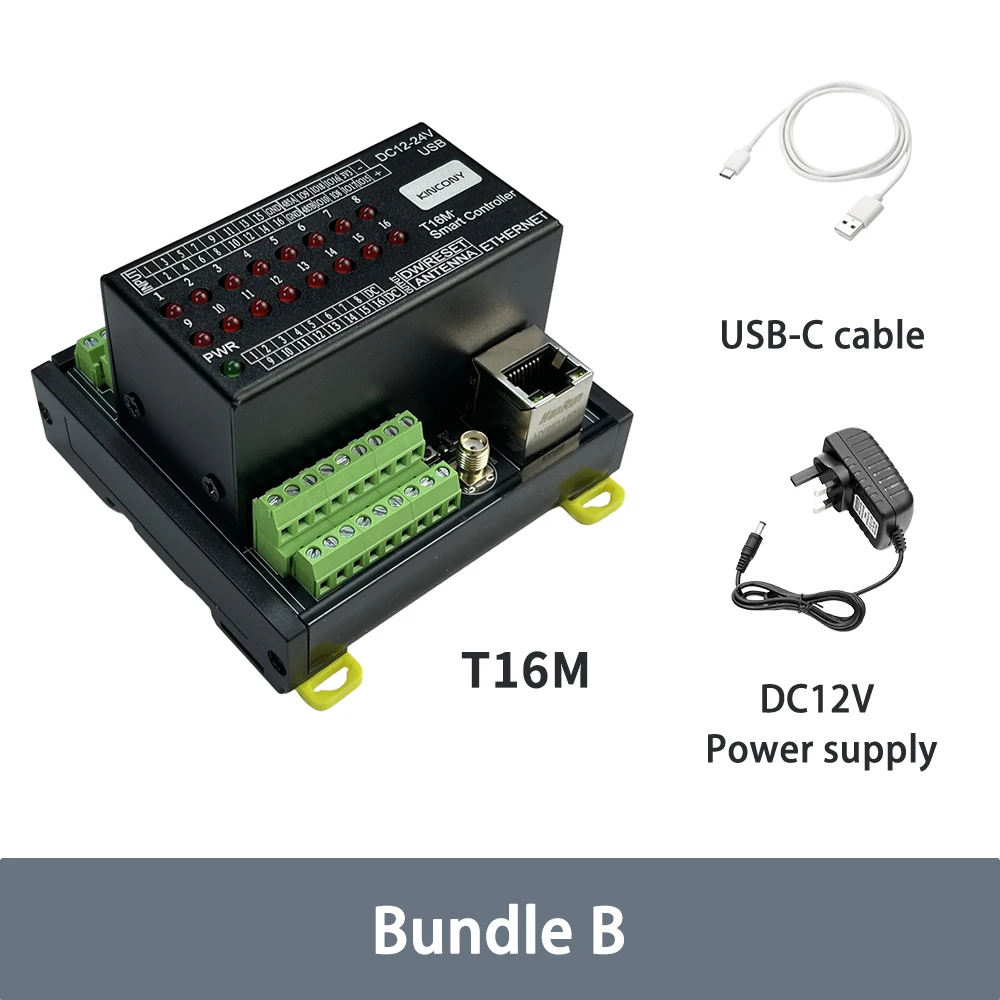 T16M وحدة تحكم ذكية صغيرة ESP32-S3 ESPHome Arduino Tasmota MQTT RS485 Modbus 16CH MOSFET إخراج 7CH 1-Wire GPIOs Loxone Miniser