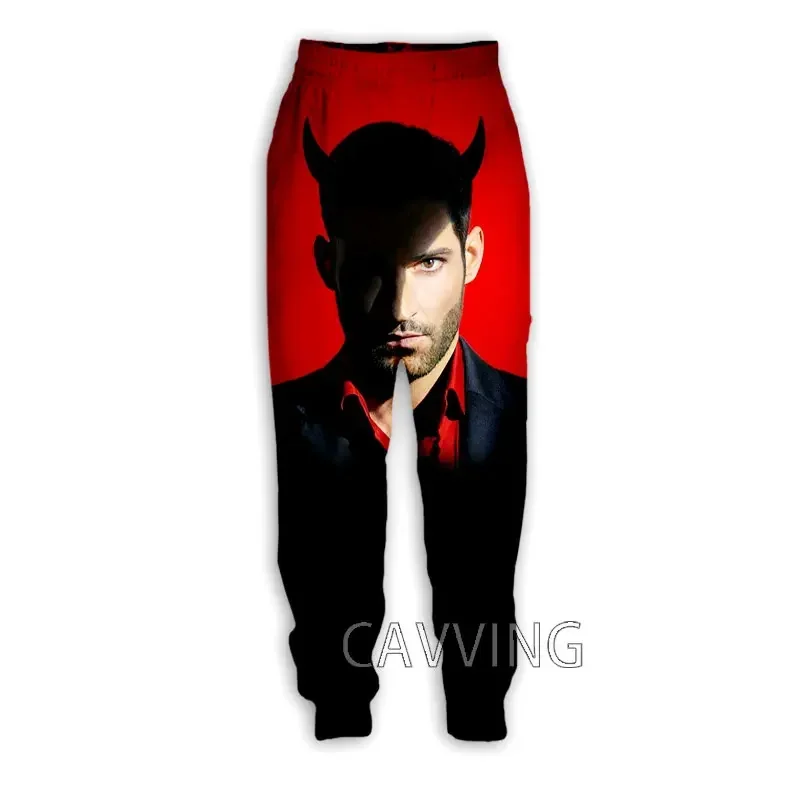 Pantalones de chándal deportivos con estampado 3D de Lucifer, pantalón informal, recto, para correr, H02, nueva moda