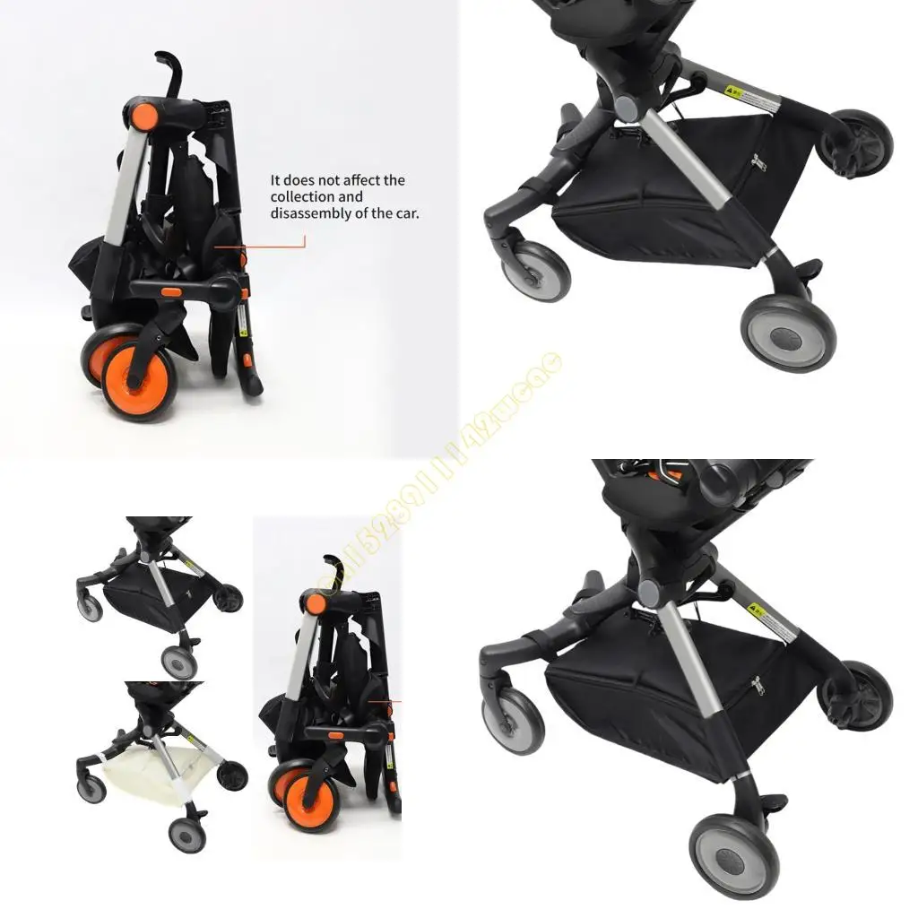 

Strollers Under Basket Concealed Storage Space Saving Oxford Fabric Effortless Setup Infant Strollers Bottom Bag DXAD