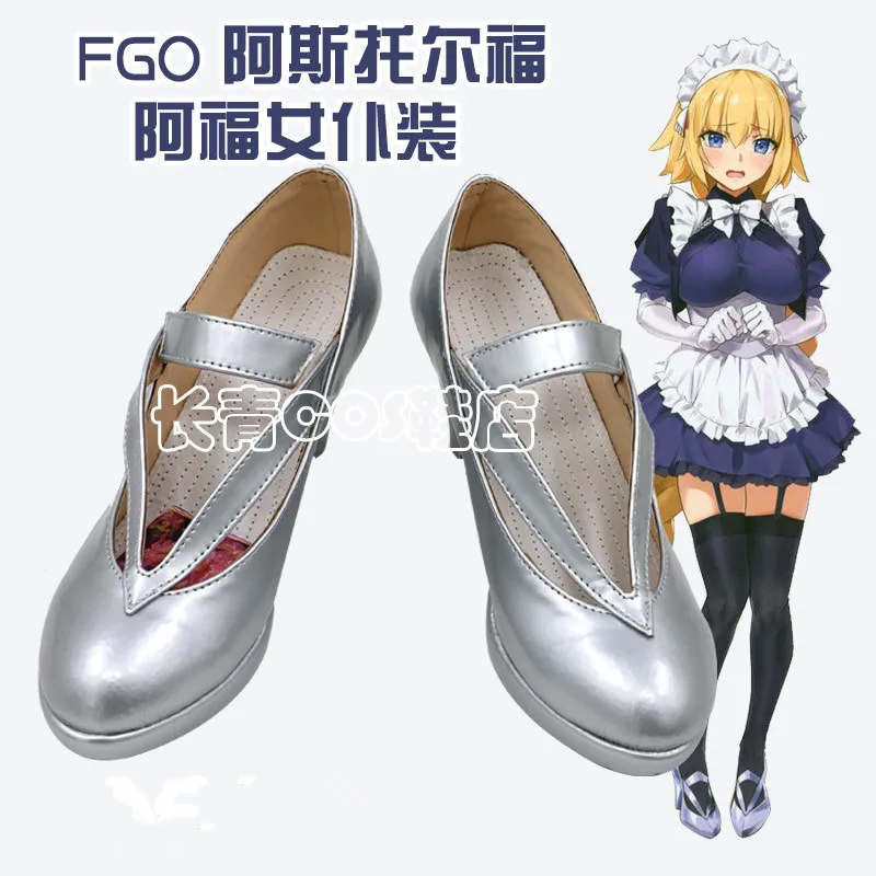 

FGO Fate Grand Order Maid Arturia Pendragon Lancer Games Customize Cosplay High Heels Shoes Halloween Accessories