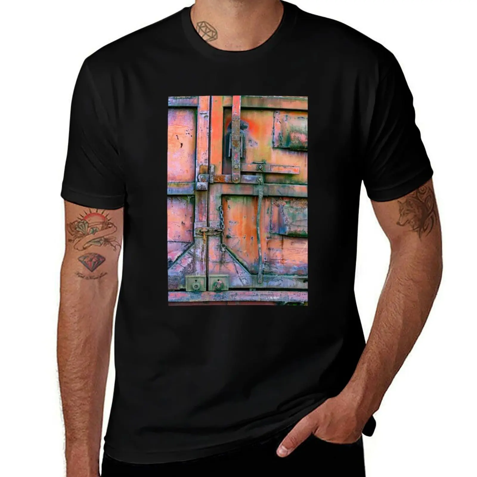 

Freight Train Door Mechanism T-Shirt men t shirt cotton 100% t shirts for man pack white T-Shirt