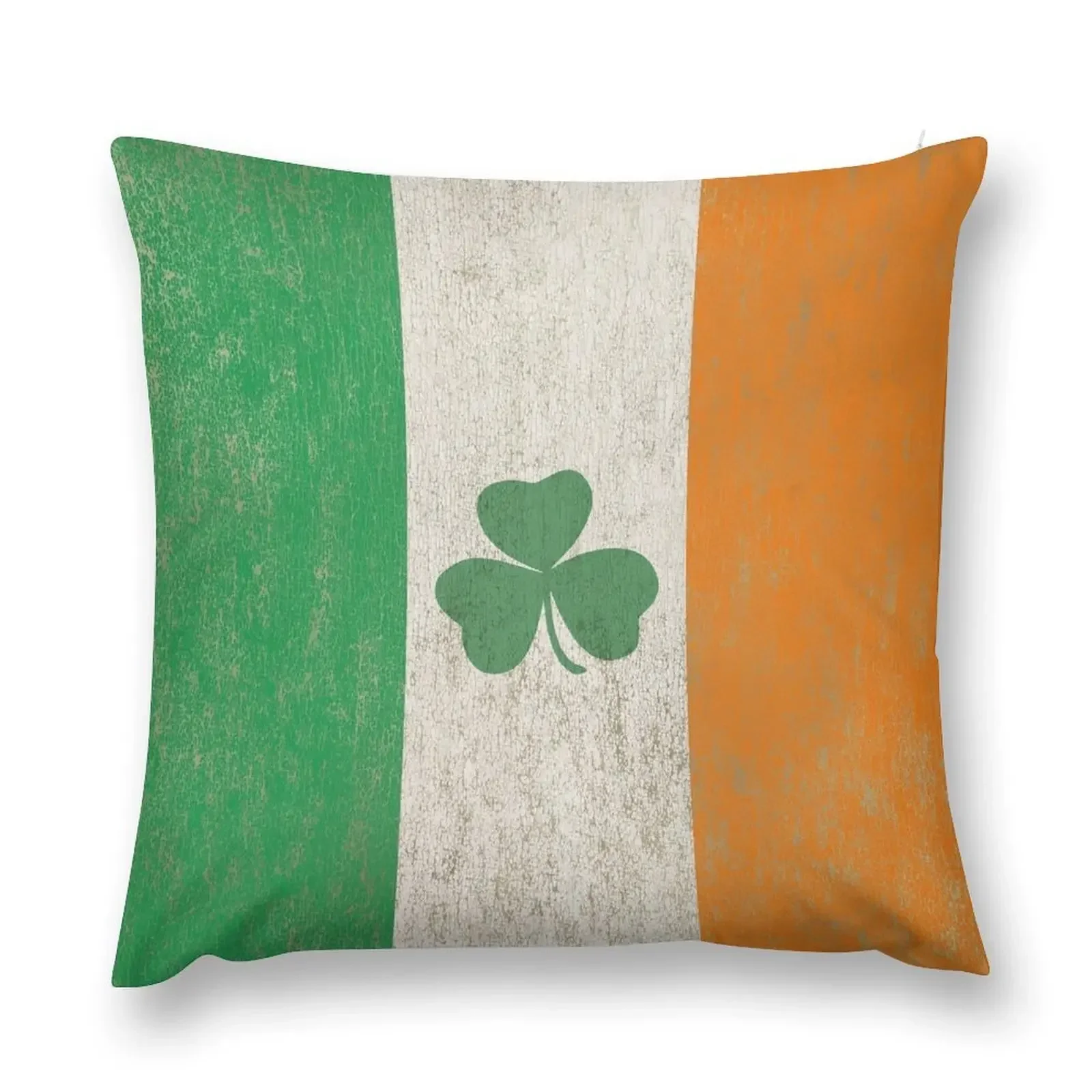 

Vintage Irish Ireland Shamrock Flag Throw Pillow Anime Cushions Embroidered Cushion Cover autumn pillowcase pillow