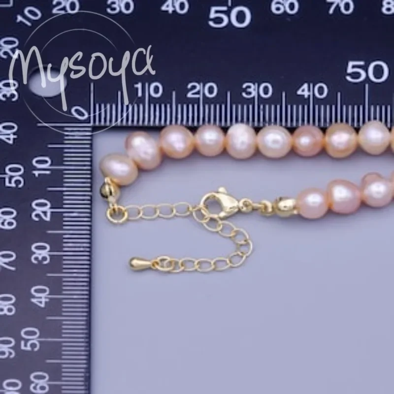 

Ожерелье MYSOYA из пресноводного жемчуга с шипами 7-8 мм с подарочной коробкой для нее/дня рождения/свадьбы/Рождества/Нового года/юбилей