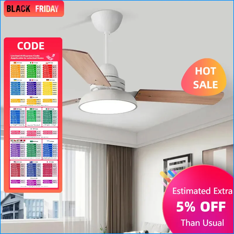 Ceiling Fans With light 42 48 inch Fans With Light Wood Blades Reversible Low Floor DC Motor Fans Lamp Living Room Bedroom Shop