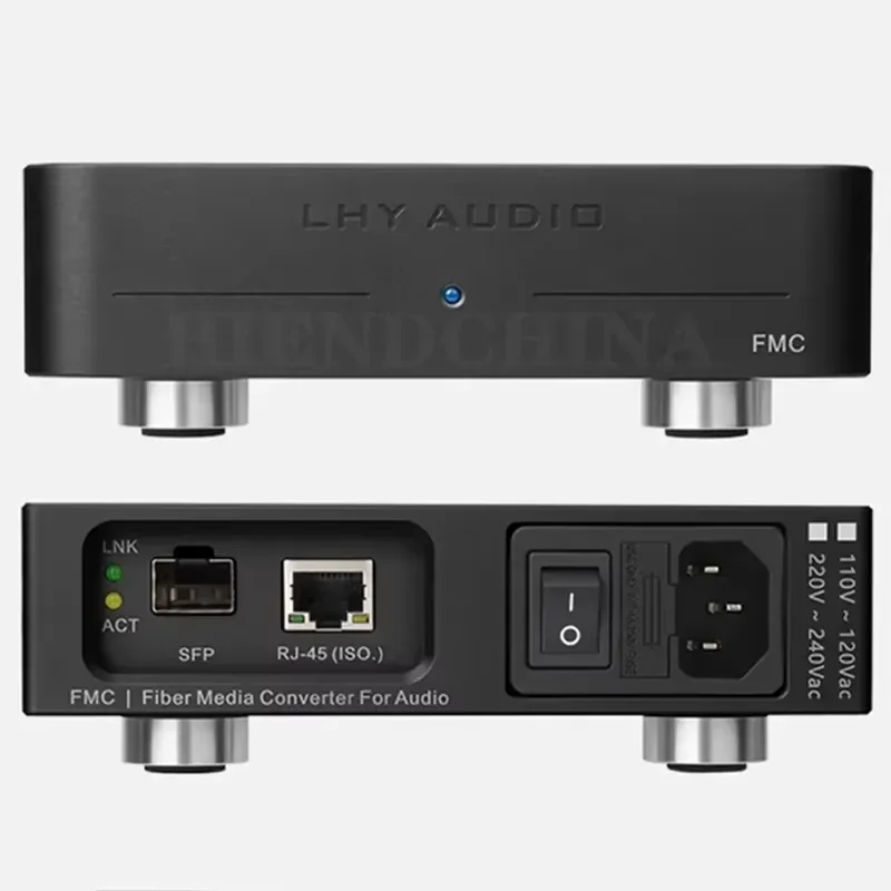 LHY FMC 10/ 100 / 1000M Audio HIFI Ethernet Network Purifier Fiber Optic Transceiver OCXO Constant Temperature Crystal