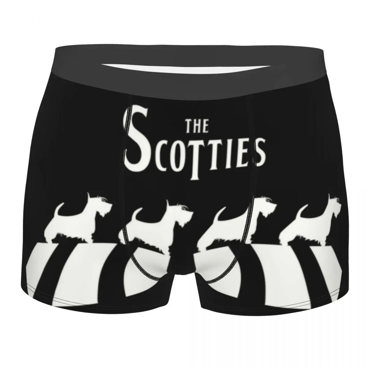 The Scotties Underwear Male Sexy Print Custom Scottish Terrier Dog Boxer Briefs Shorts Panties Breathbale Underpants