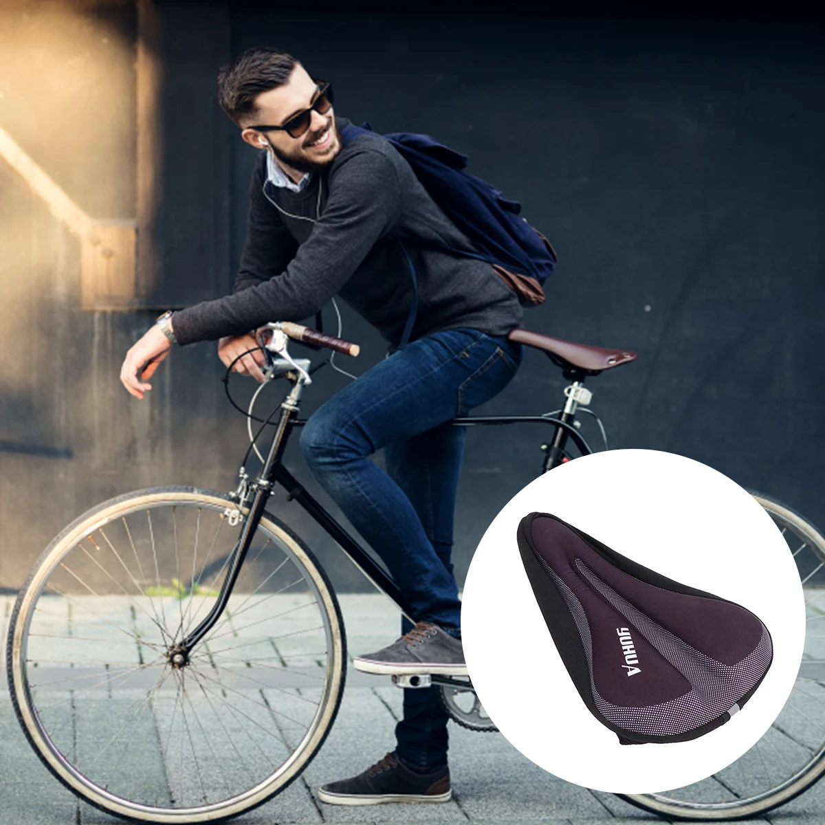 

3D Anti-Slip Bike Saddle Cover Comfortable Ergonomic Cycling Seat Cushion Road Mountain Bike Shockproof Breathable Lightweight