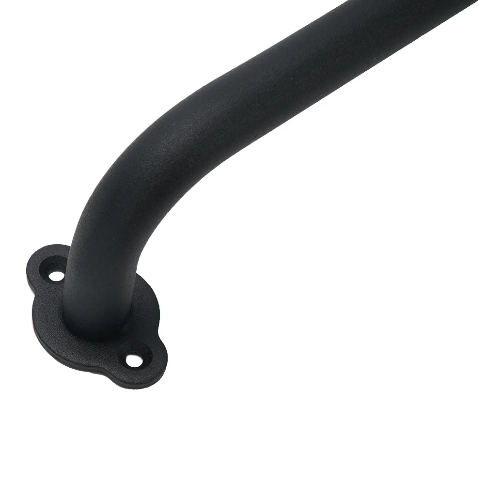 Carbon Steel Barn Door Pull Handle with Rounded Solid Metal Grip Compatible with Standard Sliding Door Systems