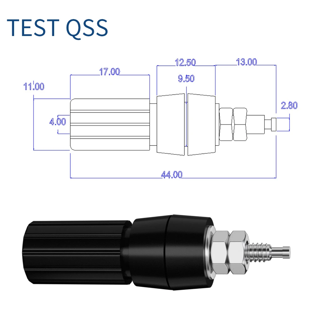 QSS 10PCS 4MM Banana Socket Binding Post Nut Banana Plug Jack Electrical Connector Terminal DIY Parts Q.50008