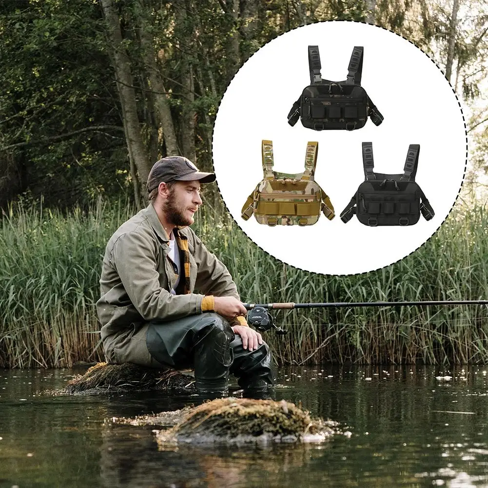 

Tactical Chest Rig Backpack Camping Recon Kit Bag Molle Vest EDC Front Pouch Multi-Purpose Daypack For Hiking Fishing Lure D3O6