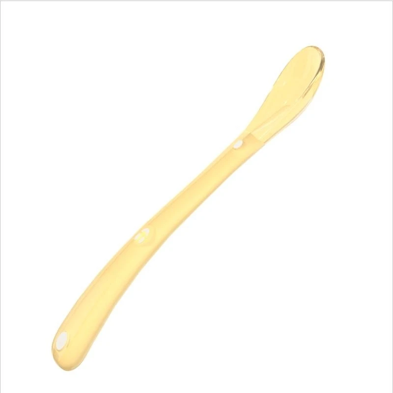 J15U ملاعق تغذية الأطفال المصنوعة من السيليكون لصنع الوجبات لوقت الاسترخاء ومغرفة الطعام بأي زاوية