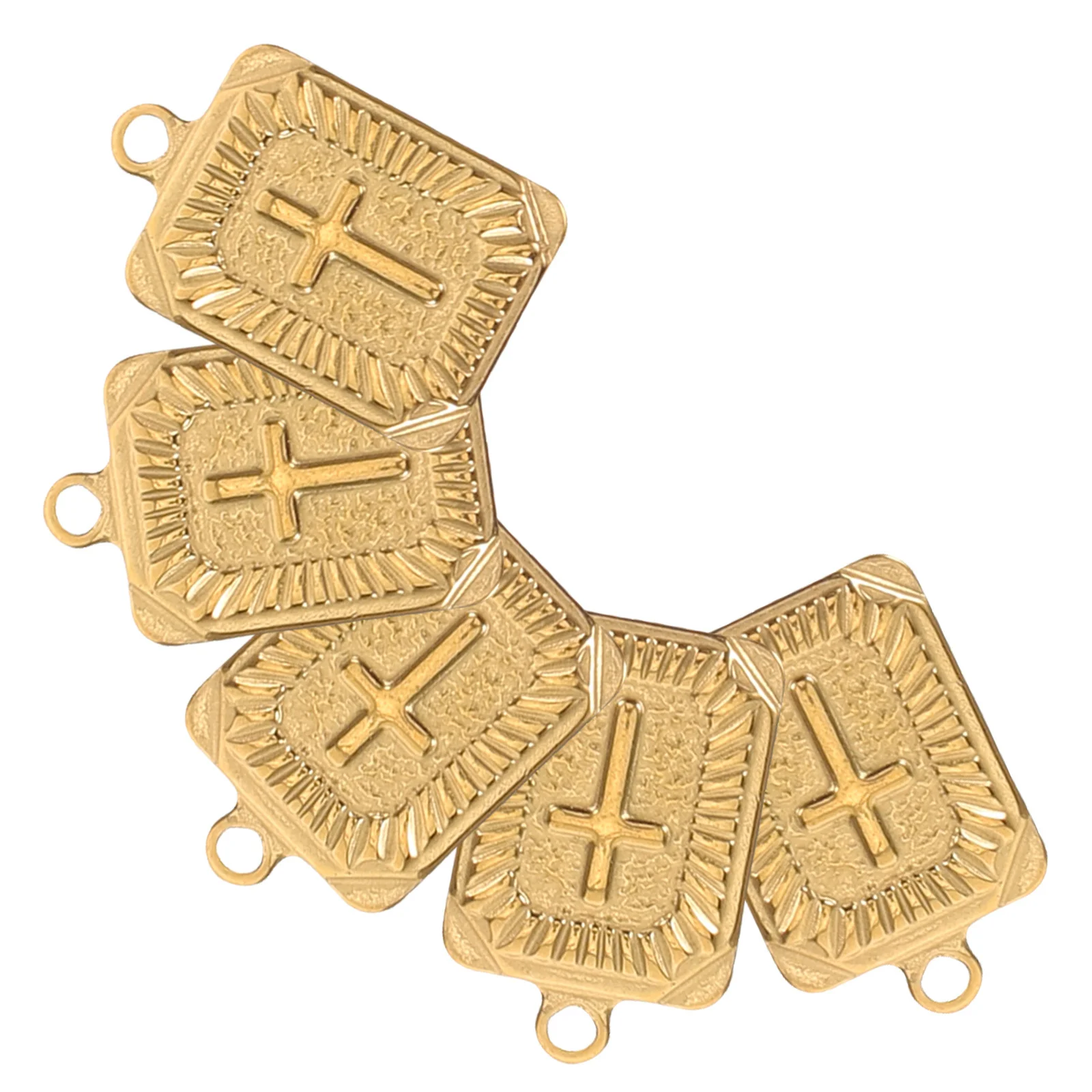 

5 шт. крестообразных подвесок из нержавеющей стали, прямоугольные, в стиле хип-хоп, панк, религиозные, для ожерелий, браслетов, для изготовления ювелирных изделий своими руками