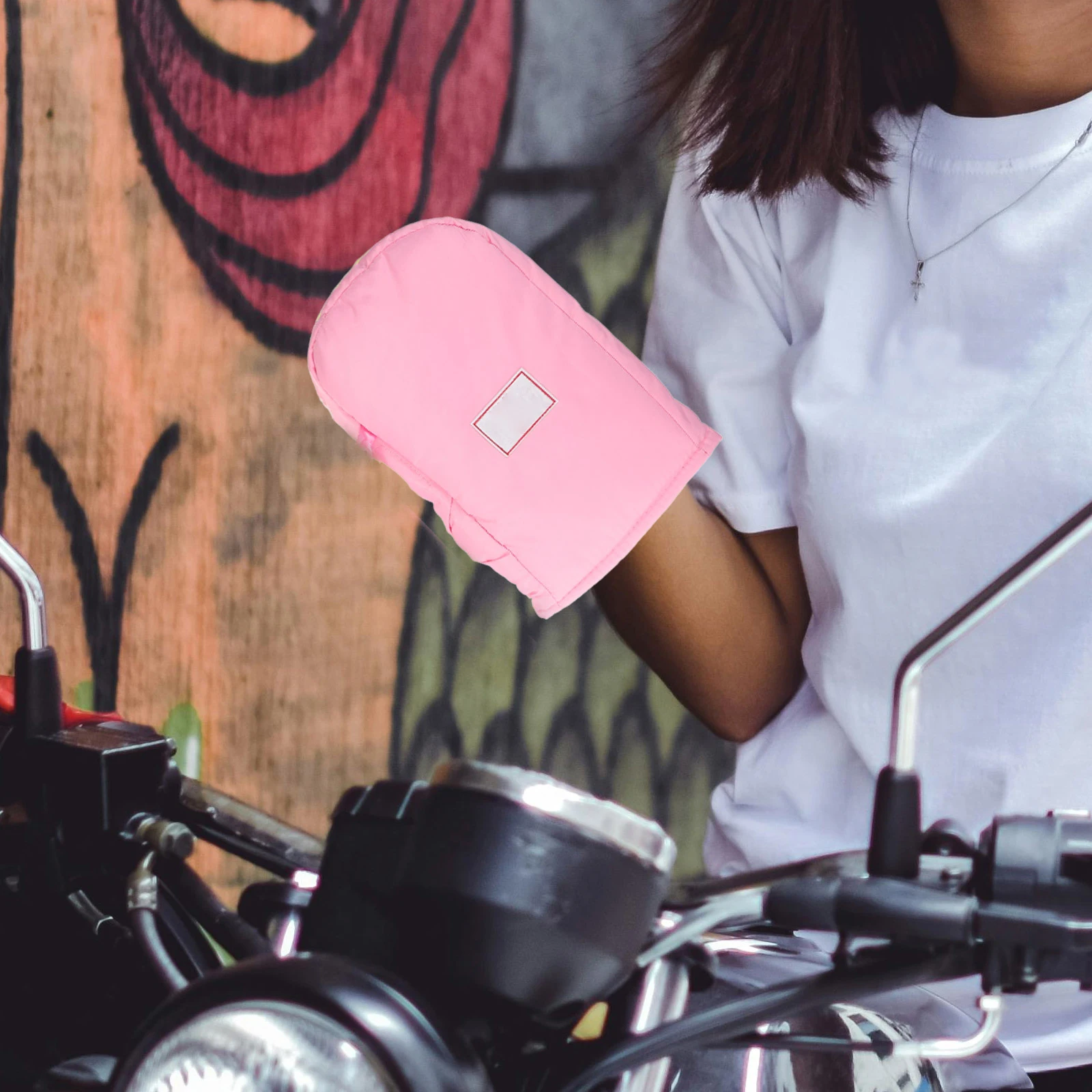 

1Pair Motorcycle Handlebar Gloves Oxford Cloth Windproof Waterproof Scooter Atv Cold Resistant Winter Grip Muffs