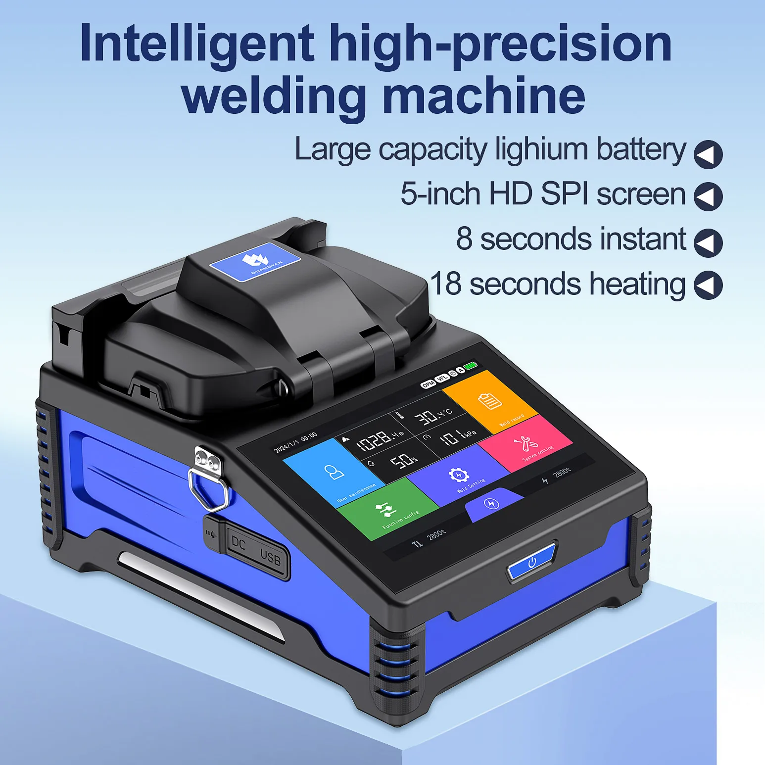 

New K3K3S 6 motors Optical Fiber Fusion Splicer Welding Machine Fiber Optic Cleaver FTTH with Touch Screen VFL OPM Tool Kit