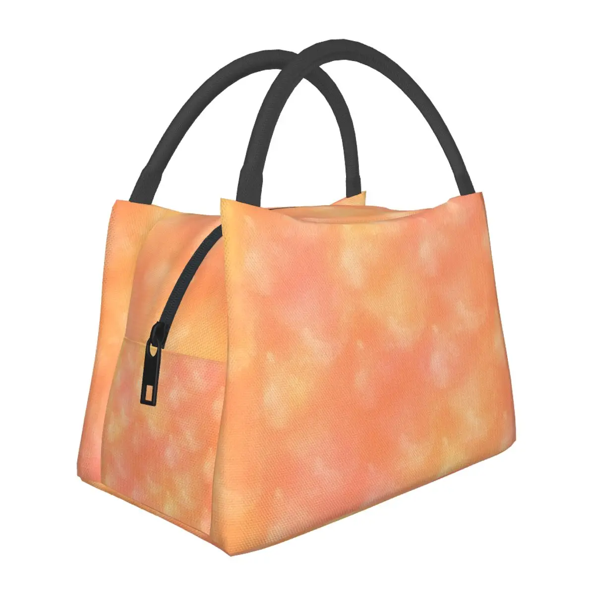 Pastel Peach Tie Dye Lunch Bags Insulated Bento Box Waterproof Lunch Tote Picnic Bags Cooler Thermal Bag for Woman Kids Office