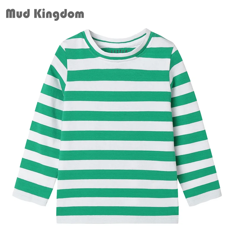 

Mudkingdom Boys Girls T-Shirt Stripe Long Sleeve Tshirt for Kids Tee Shirt O-Neck Striped Tops Toddler Children Clothes Fashion