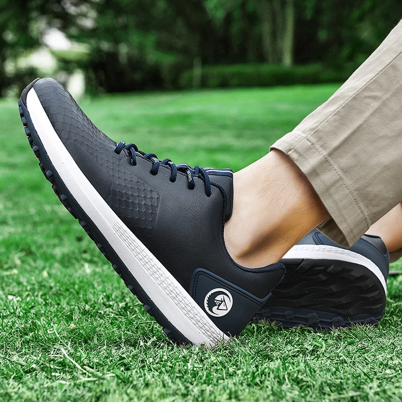Professional Golf Shoes Men's Outdoor Fitness Golf Shoes White Blue Golf Shoes Large Size 39-48 Golf Track and Field Shoes
