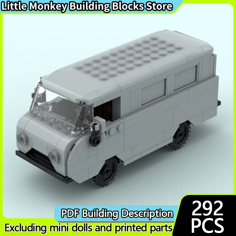 

City Car Model MOC Building Bricks UAZ-452 Light Van-Type Truck Modular Technology Children Holiday Gifts Assemble Toys Suit