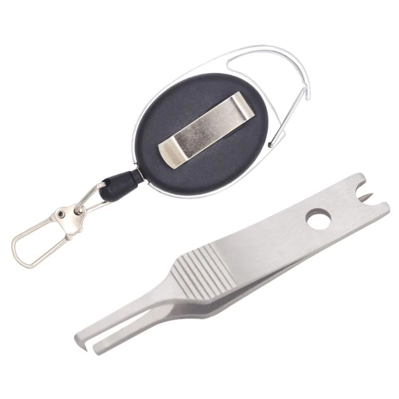 Q39E Multifunctional Fishing Line Tweezers Cutter  Hook Eye Cleaner Easy to Use